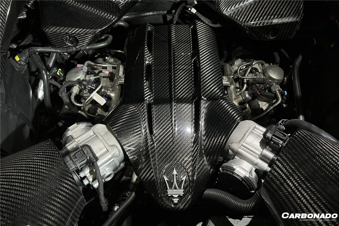 2020-2024 Maserati MC20 Dry Carbon Fiber Engine Cover Replacement - Carbonado Aero