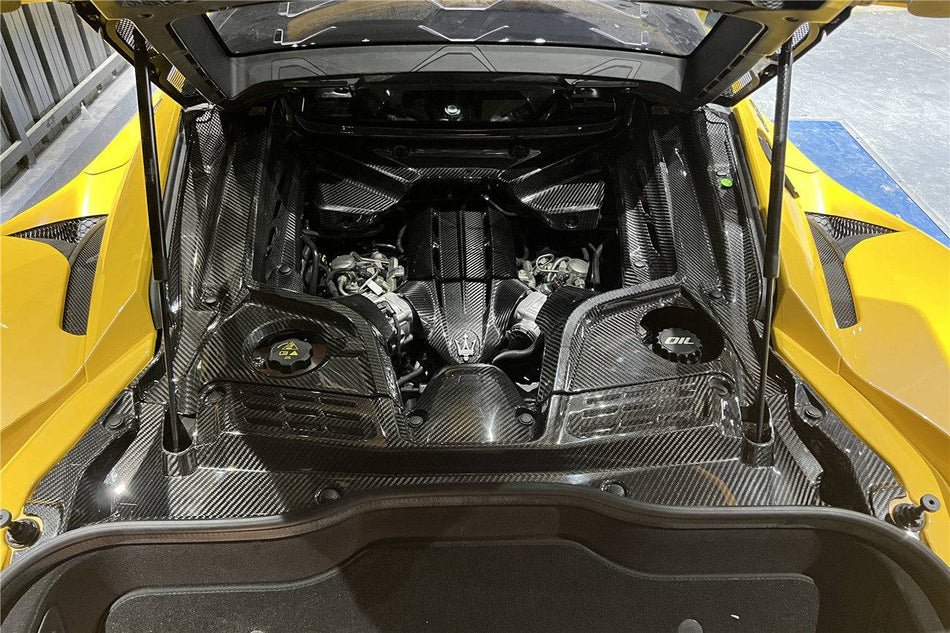 2020-2024 Maserati MC20 Dry Carbon Fiber Engine Bay Room Interior