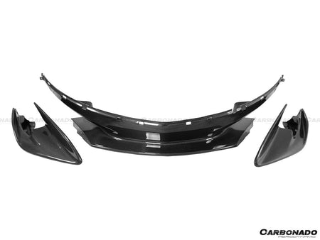 2015-2020 McLaren 540C/570S 600LT-Style Carbon Fiber Front Bumper Lip and Side Splitter - Carbonado Aero