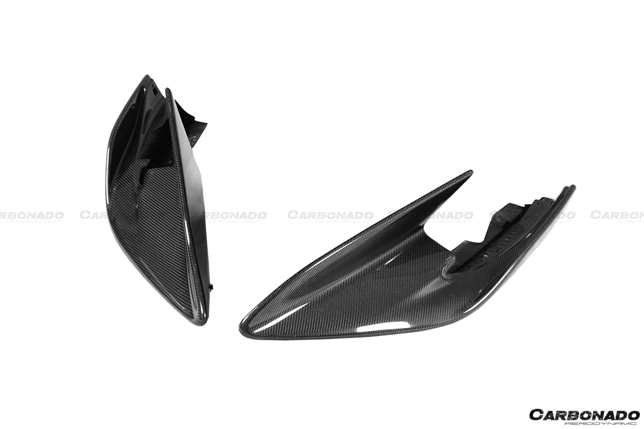 2015-2020 McLaren 540C/570S 600LT-Style Carbon Fiber Front Bumper Lip and Side Splitter - Carbonado Aero