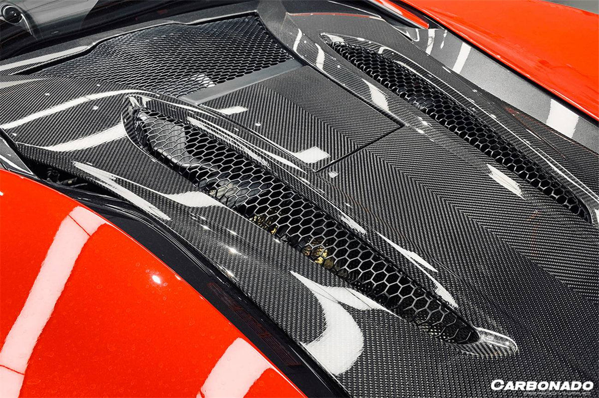 2015-2020 McLaren 540c/570s Coupe Autoclave OEM Style Dry Carbon Fiber Rear Engine Trunk Replacement - Carbonado Aero