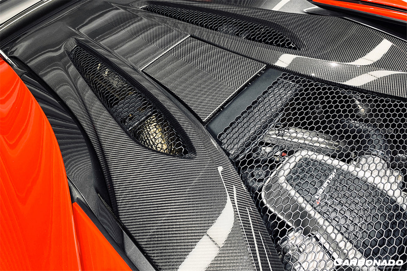 2015-2020 McLaren 540c/570s Coupe Autoclave OEM Style Dry Carbon Fiber Rear Engine Trunk Replacement - Carbonado Aero