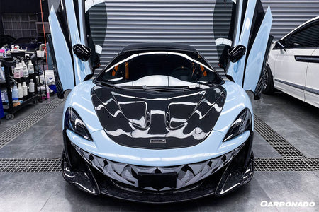 2018-2021 McLaren 600LT OEM Style Carbon Fiber front bumper side splitter - Carbonado Aero