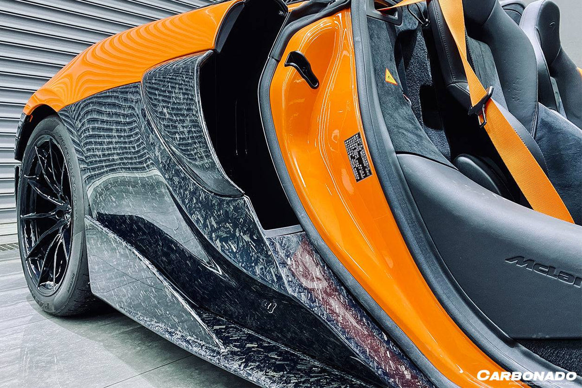 2018-2021 McLaren 570/600LT OEM Style Carbon Fiber Quarter Panel Rear Side Skirts - Carbonado Aero