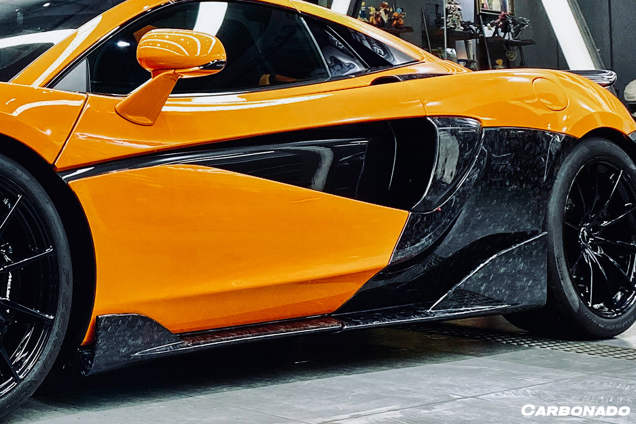 2018-2021 McLaren 570/600LT OEM Style Carbon Fiber Quarter Panel Rear Side Skirts - Carbonado Aero