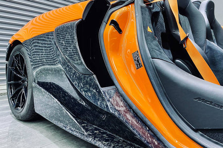 2018-2021 McLaren 570/600LT OEM Style Carbon Fiber Side Skirts Under Board - Carbonado Aero