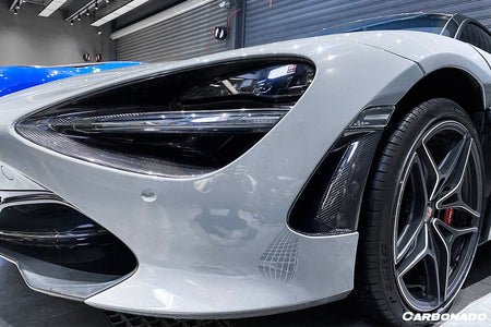 2017-2022 McLaren 720s Carbon Fiber Front Bumper Side Air Vents Replacement - Carbonado Aero