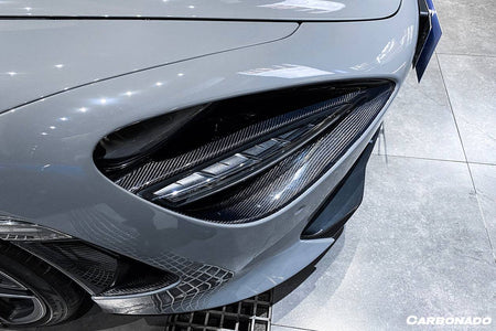 2017-2022 McLaren 720s OEM Style Dry Carbon Fiber Headlight Inserts Tim Replacement - Carbonado Aero