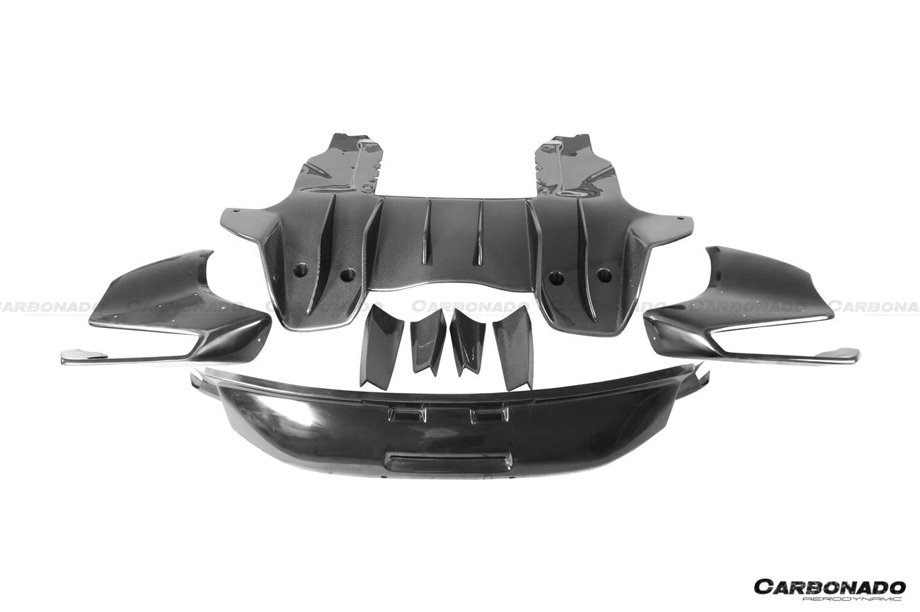 2011-2017 McLaren MP4 12C/650S Rebel Performance Style Rear Bumper - Carbonado Aero