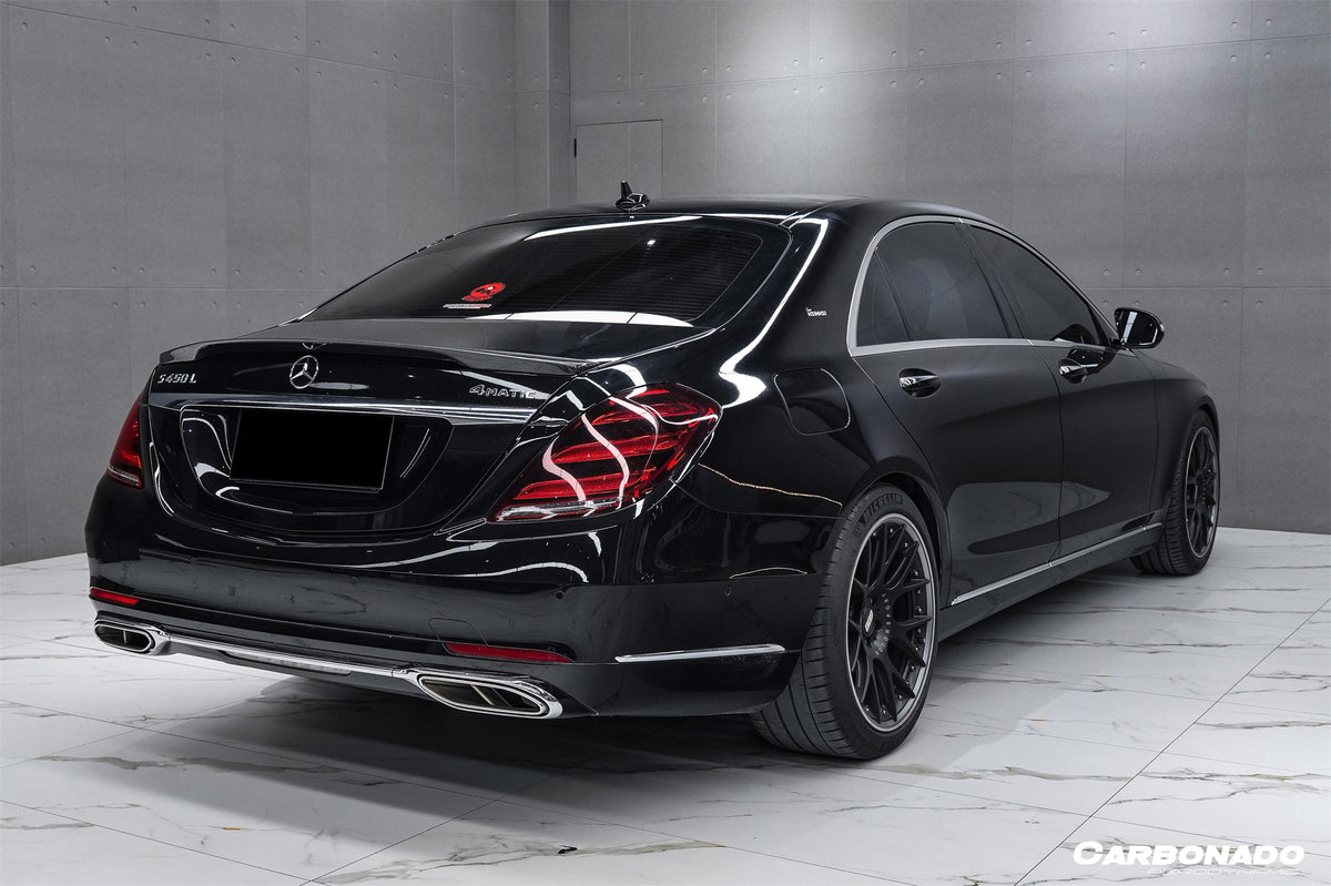 2014-2020 Mercedes Benz S63 S Class W222 Sedan RT Style Carbon Fiber Trunk Spoiler - Carbonado