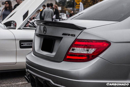 2008-2014 Mercedes Benz W204 C-Class C63 AMG Sedan VS Style Carbon Fiber Trunk Spoiler - Carbonado Aero