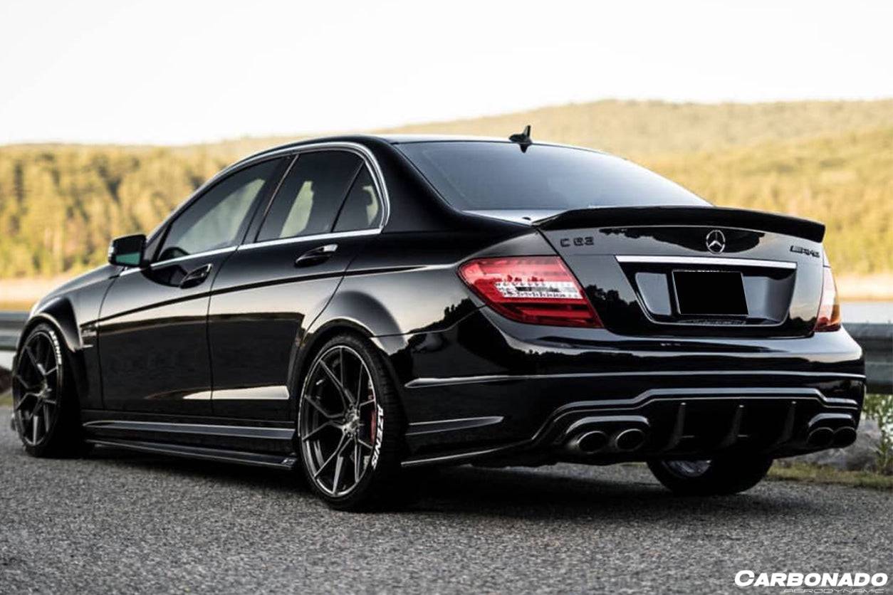 2008-2014 Mercedes Benz W204 C-Class C63 AMG Sedan VS Style Carbon Fiber Trunk Spoiler - Carbonado Aero