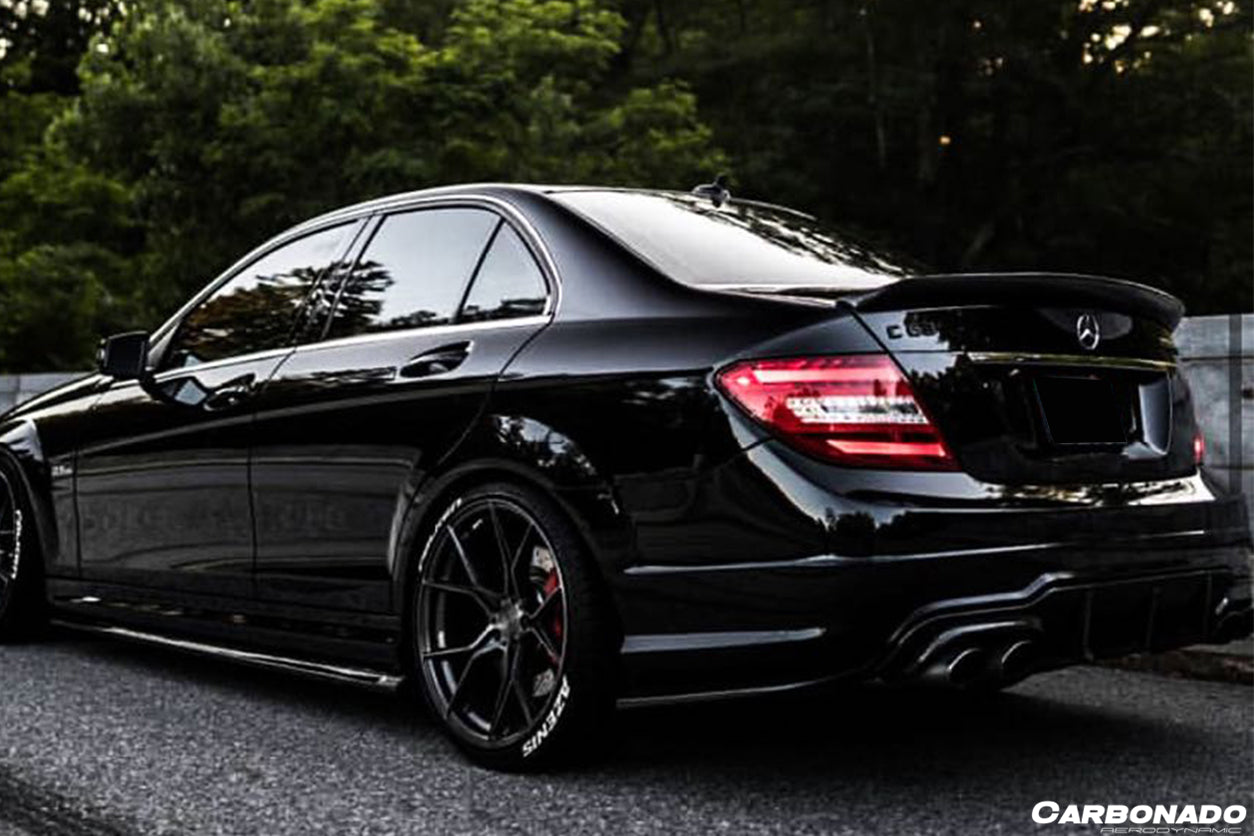 2008-2014 Mercedes Benz W204 C-Class C63 AMG Sedan VS Style Carbon Fiber Trunk Spoiler - Carbonado Aero