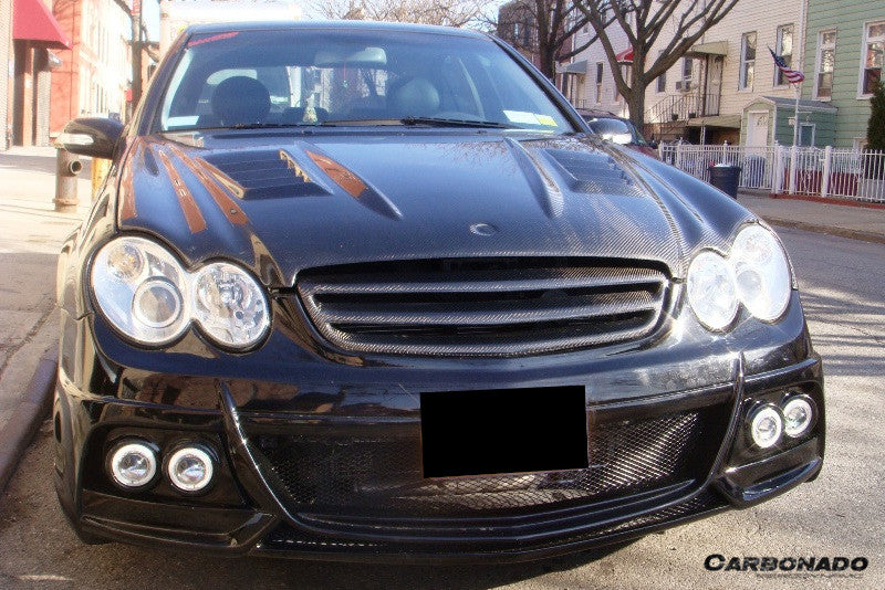 2005-2007 Mercedes Benz W203 C55 AMG WI Style Front Bumper & Led Light - Carbonado