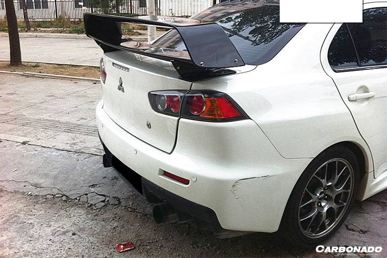 2008-2016 Mitsubishi Evo 10 VTX Style Carbon Fiber Trunk Spoiler Wing - Carbonado