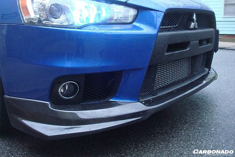 2008-2016 Mitsubishi Evolution10 BS Style Carbon Fiber Front Lip - Carbonado Aero