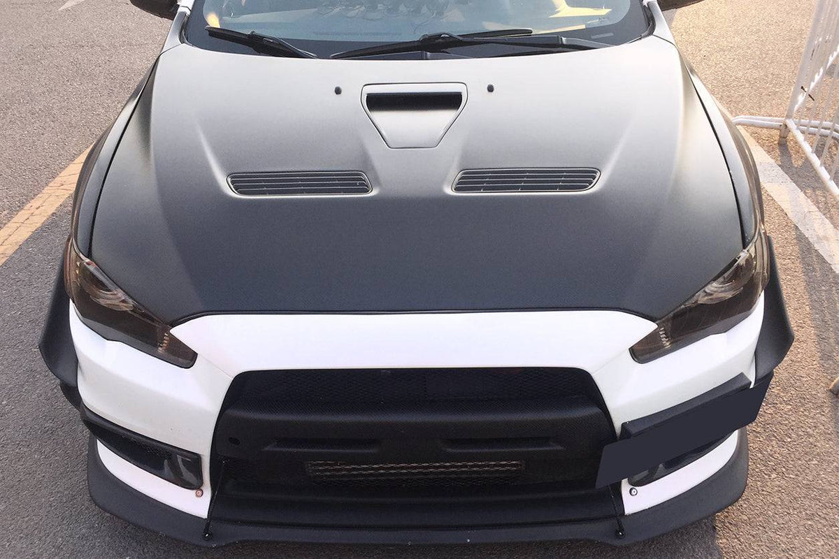 2008-2016 Mitsubishi Evolution 10 OEM Style Carbon Fiber Hood - Carbonado