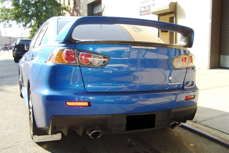 Carbon Style Shark Fin Rear Wing For EVO X 2008-2016 Carbon Style Shark ...