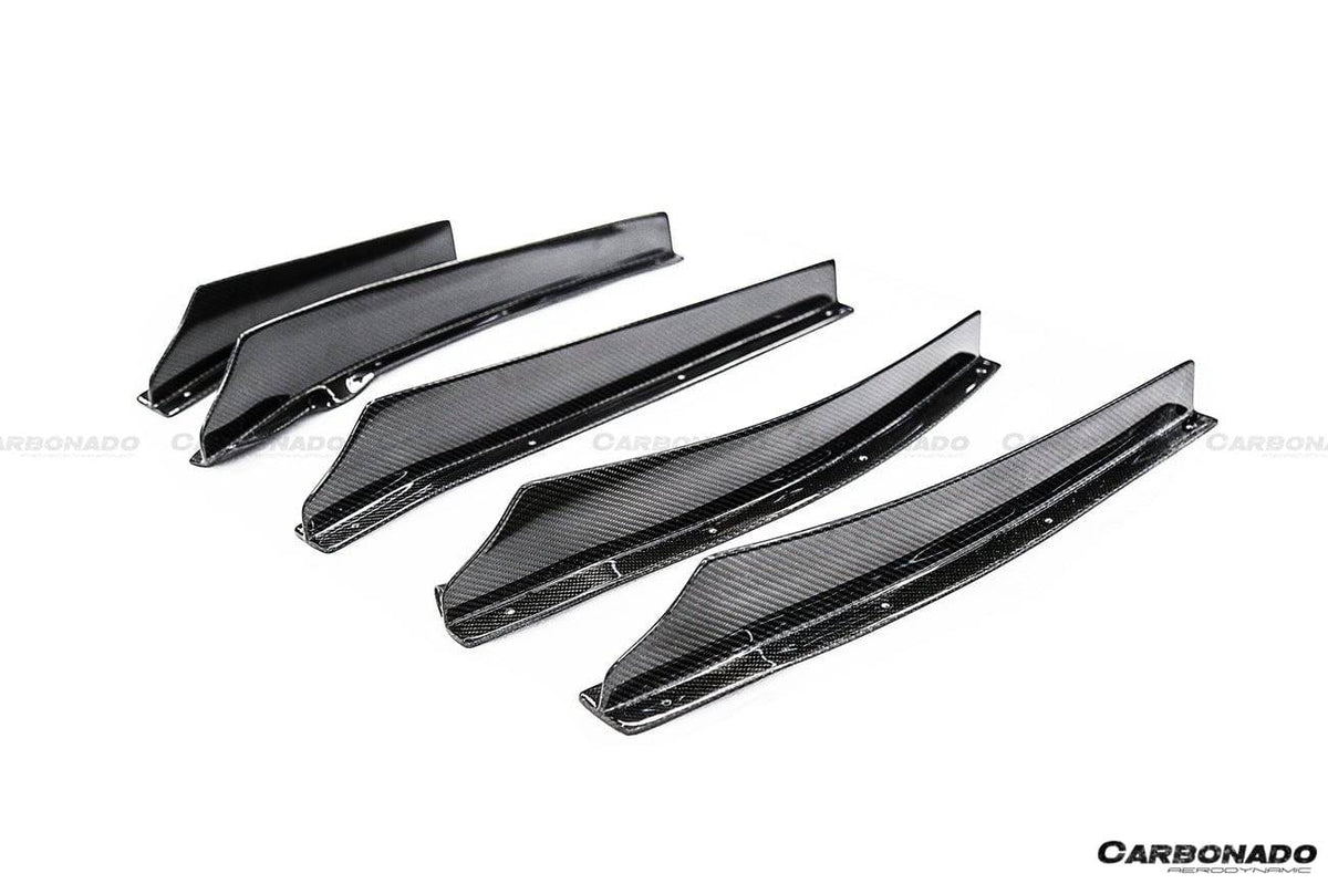 2012-2020 Nissan GTR R35 DBA/EBA BKSS Style Carbon Fiber Rear Diffuser Canards - Carbonado