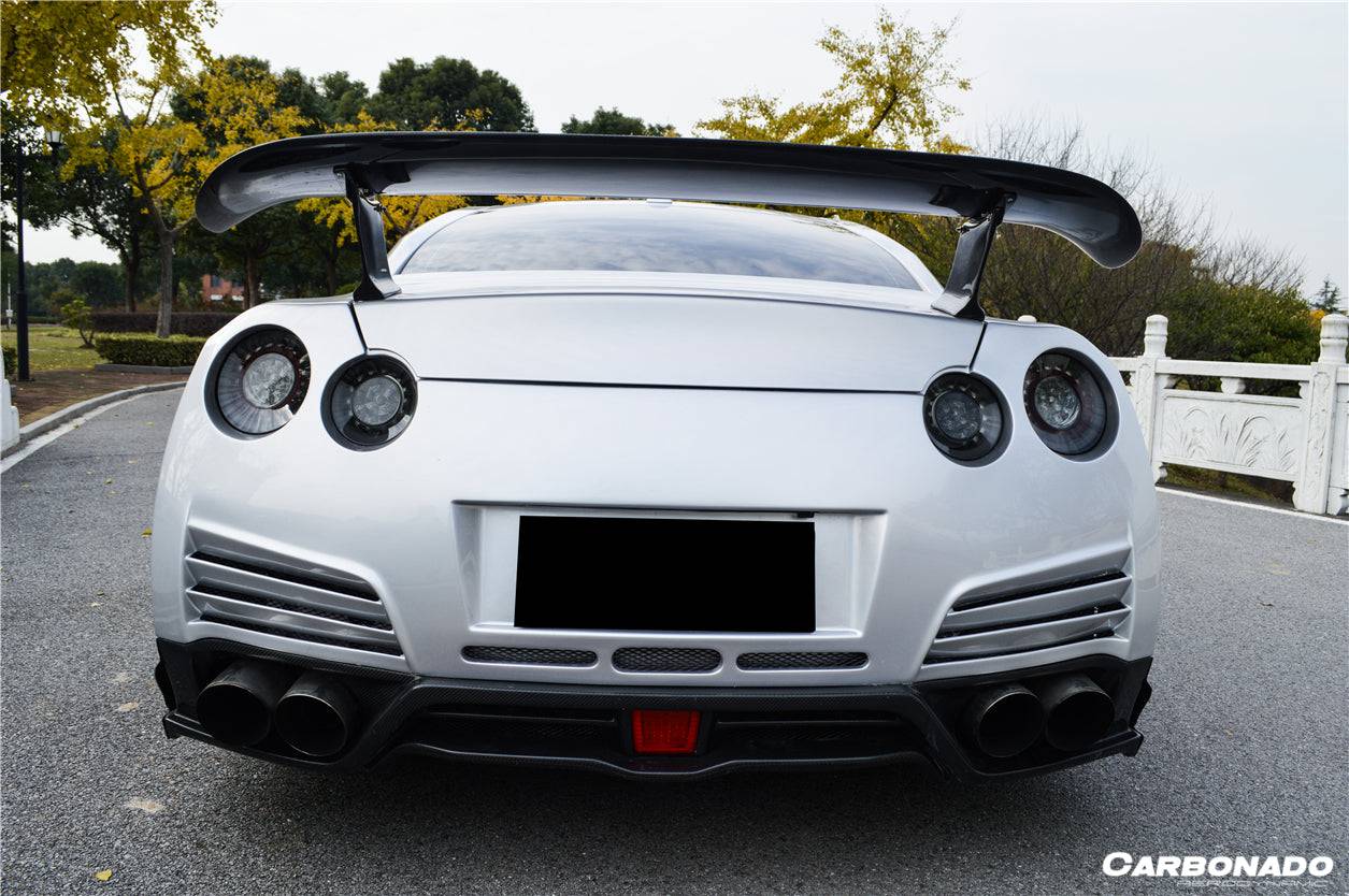 2012-2016 Nissan GTR R35 DBA VA Style Rear Diffuser Lip - Carbonado