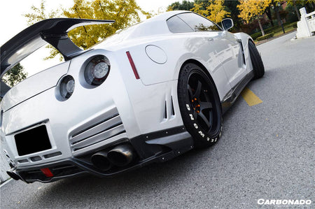 2012-2016 Nissan GTR R35 DBA VA Style Rear Diffuser w/ Caps - Carbonado Aero