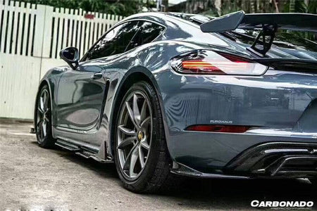 2017-2023 Porsche 718 Cayman/Boxster AM Style Carbon Fiber Side Skirts - Carbonado Aero