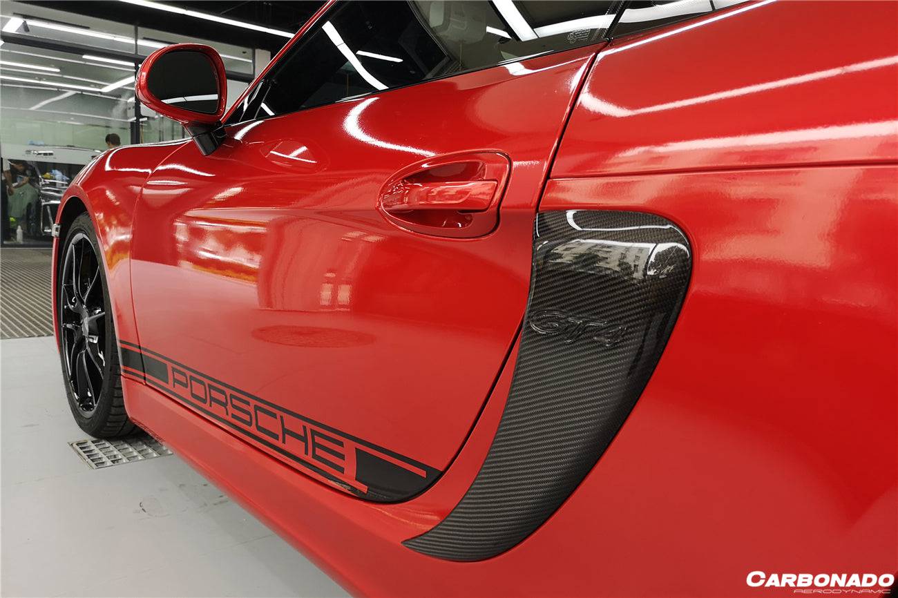 2012-2016 Porsche 981 Boxster/Cayman GT4 Style Quarter Panel Side Scoops - Carbonado Aero