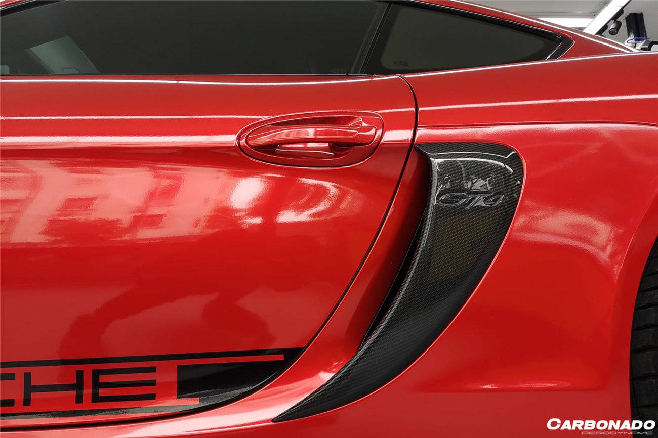 2012-2016 Porsche 981 Boxster/Cayman GT4 Style Quarter Panel Side Scoops - Carbonado Aero