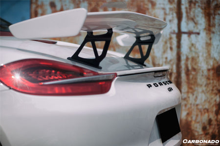 2012-2016 Porsche 981 Boxster/Cayman GT4 Style Trunk Spoiler - Carbonado