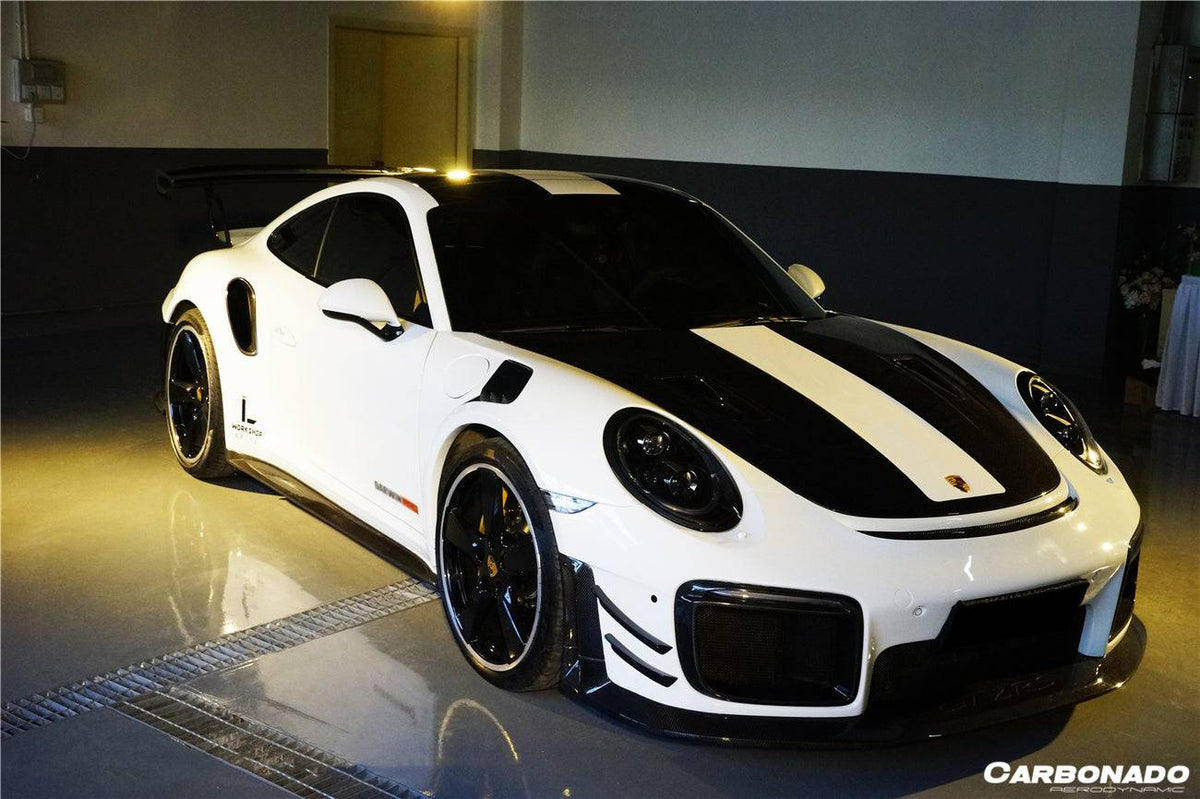 2013-2019 Porsche 911 991-2 Turbo S OEM Style Carbon Fiber Quarter Panel Side Scoops - Carbonado Aero