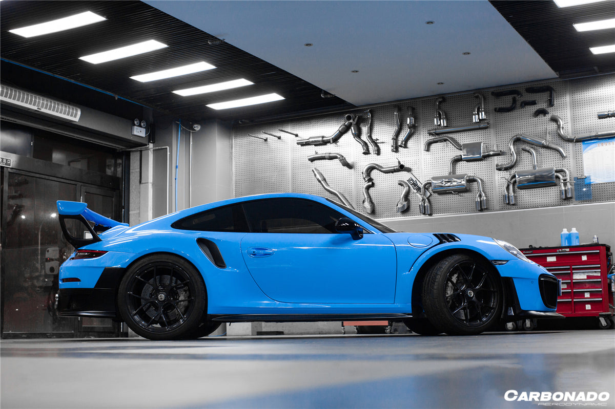 2013-2019 Porsche 911 991-2 Turbo S OEM Style Carbon Fiber Quarter Panel Side Scoops - Carbonado Aero