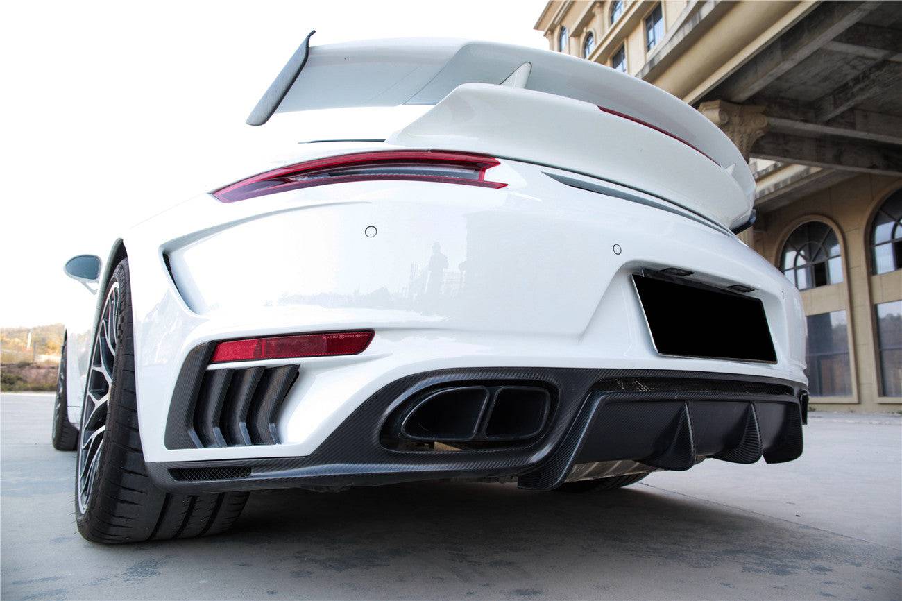 2016-2019 Porsche 911 991.2 Turbo/s TP Style Rear Bumper - Carbonado