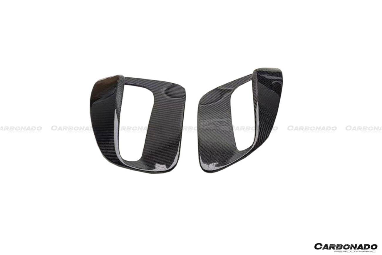 2020-2023 Porsche 911 992 TurboS TA Style DRY Carbon Fiber Quarter Panel Side Scoops - Carbonado Aero