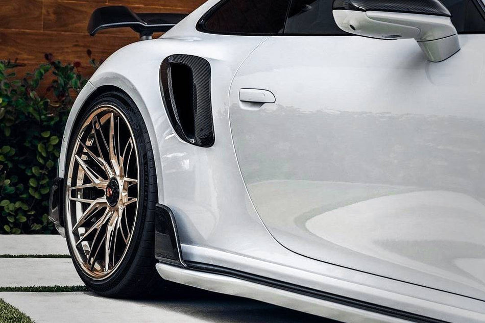 2020-2023 Porsche 911 992 TurboS TA Style DRY Carbon Fiber Quarter Panel Side Scoops