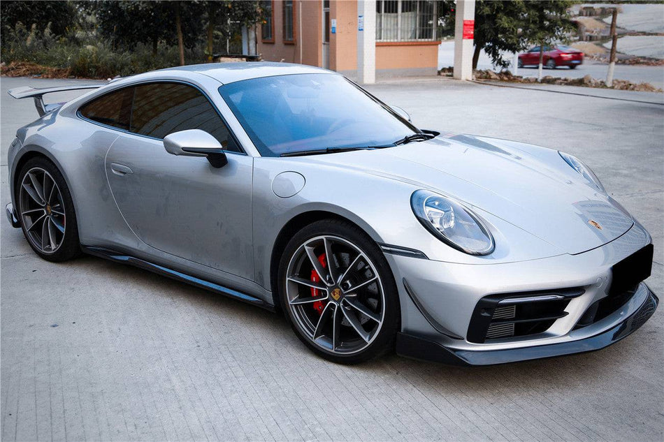 2019-2023 Porsche 911 992 Carrera/S/4/4S/Targa/Cabriolet WP Style Dry Carbon Fiber Side Skirts - Carbonado