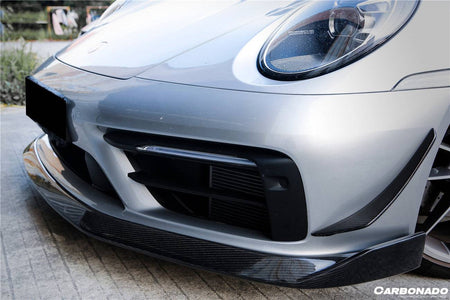 2019-2023 Porsche 911 992 Carrera/Targa Sport Design Bumper WP Style Dry Carbon Fiber Front Lip - Carbonado Aero