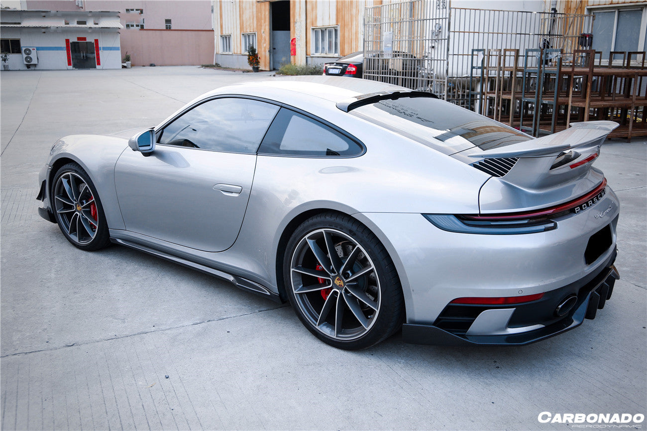 2019-2023 Porsche 911 992 Carrera/S/4/4S/Targa/Cabriolet WP Style Dry Carbon Fiber Side Skirts - Carbonado Aero