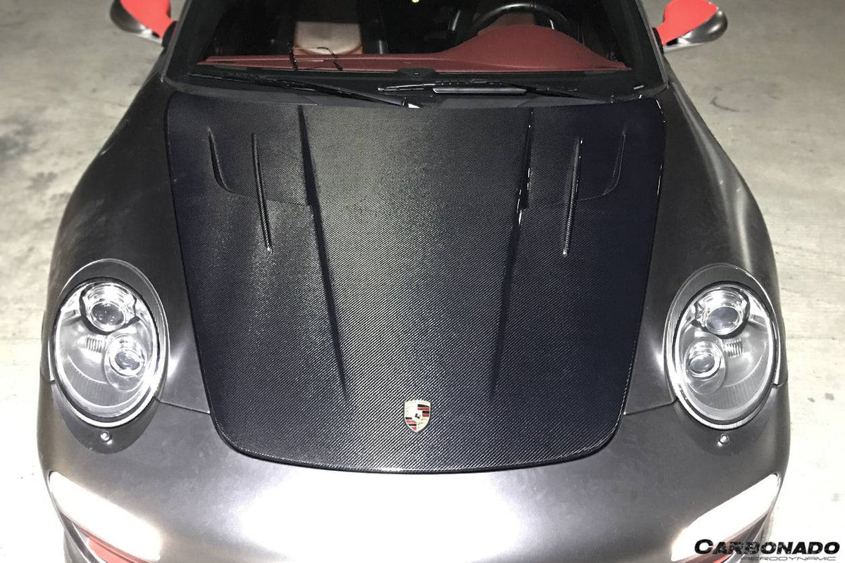 2005-2012 Porsche 987 Cayman/Boxster and 997 Carrera MG Style Hood - Carbonado