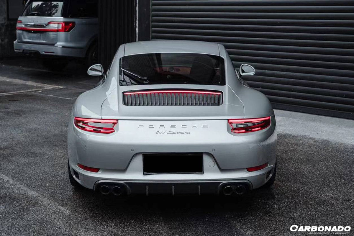 2016-2019 Porsche 911 991.2 Carrera & S & 4S & GTS OD Style Quad Rear Lip - Carbonado