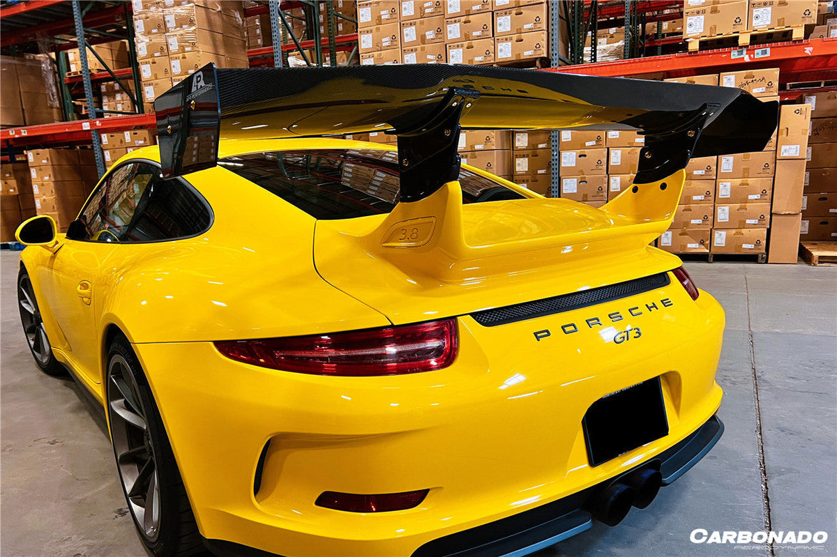 2012-2015 Porsche 911 991.1 GT3 ONLY AR Style Carbon Fiber Trunk Spoiler - Carbonado Aero