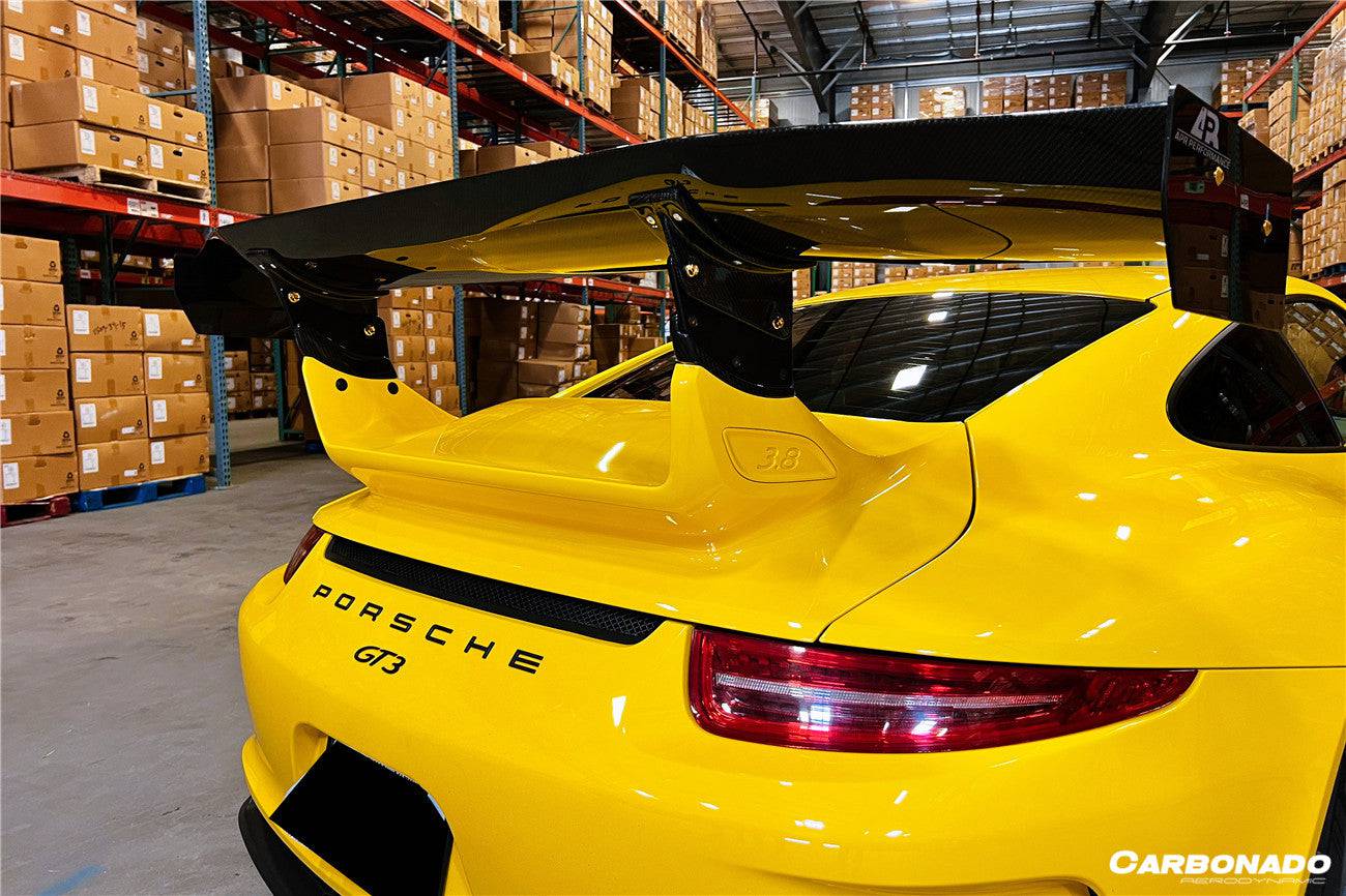 2012-2015 Porsche 911 991.1 GT3 ONLY AR Style Carbon Fiber Trunk Spoiler - Carbonado Aero