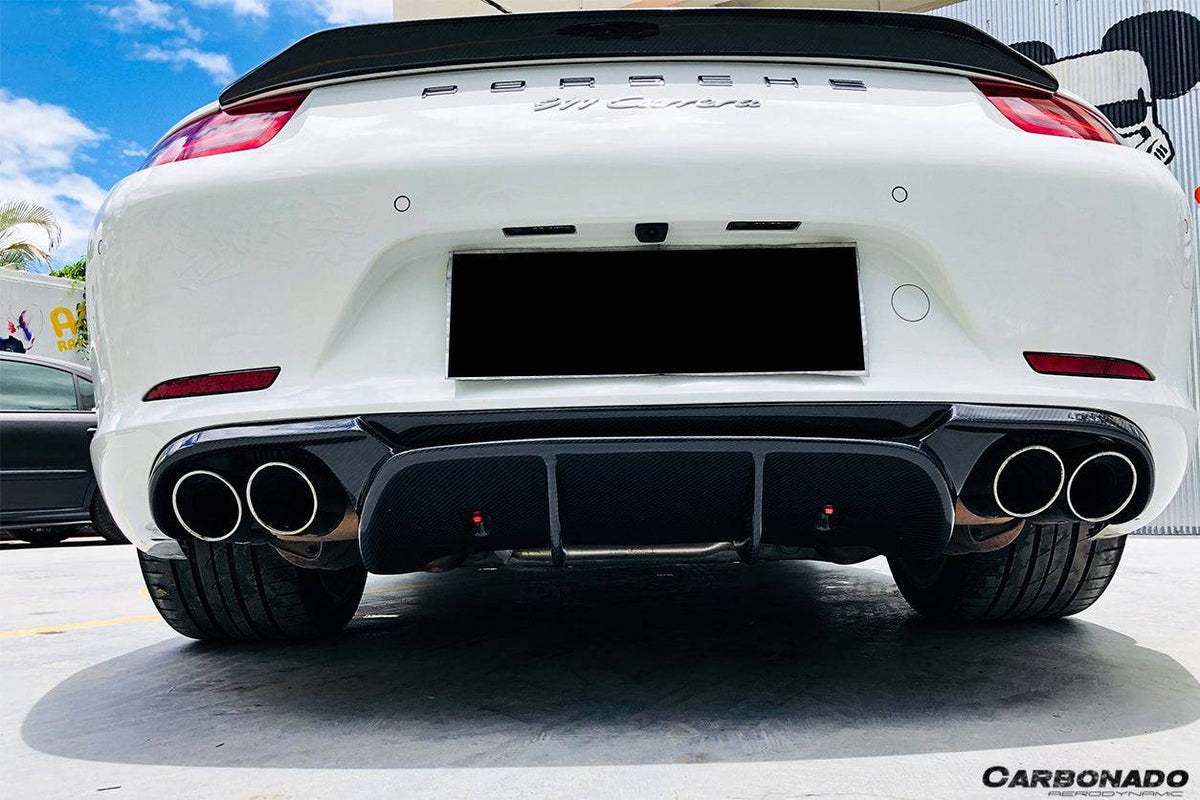 2012-2015 Porsche 911 991.1 Carrera/S/4S VRS-2 Style Carbon Fiber Rear Diffuser - Carbonado