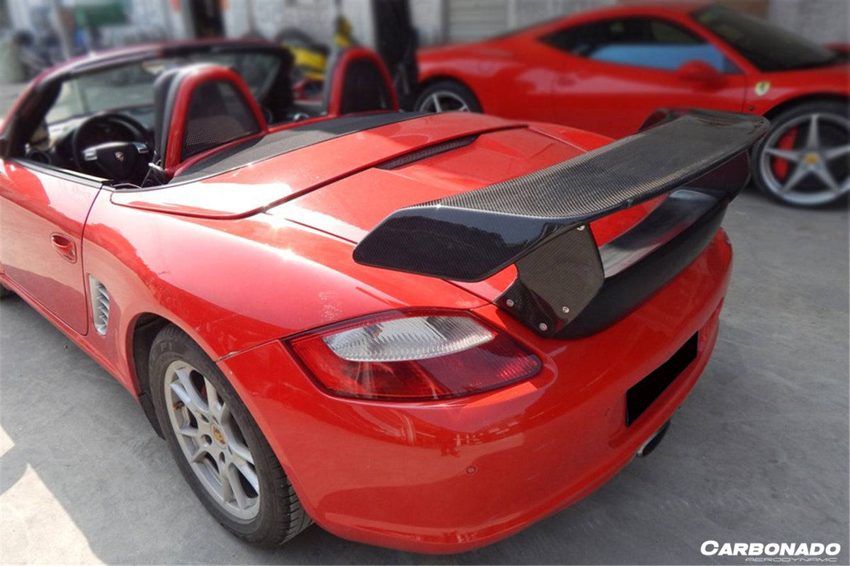 2005-2012 Porsche Cayman/Boxster 987 TA Style Trunk Spoiler - Carbonado