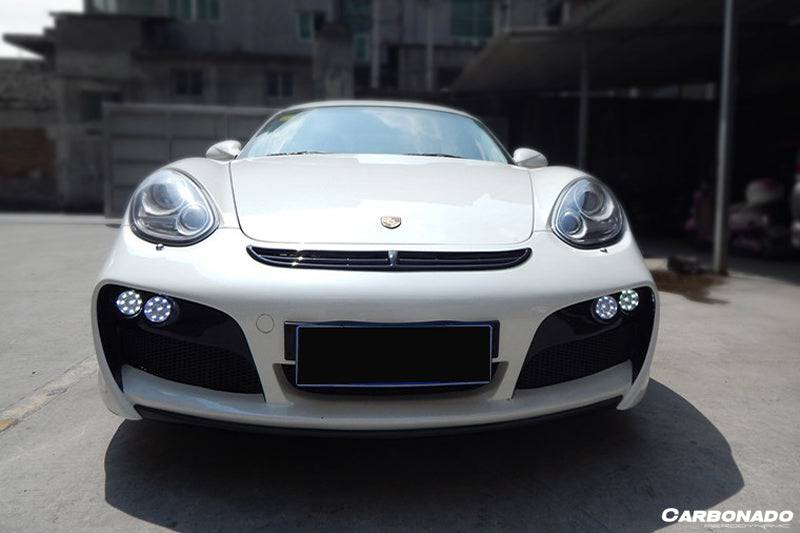 2009-2012 Porsche Cayman/Boxster 987 TA Style Front Bumper w/LED Lights - Carbonado Aero