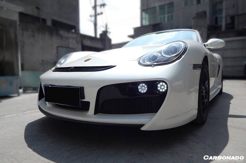 2009-2012 Porsche Cayman/Boxster 987 TA Style Front Bumper w/LED Lights - Carbonado Aero