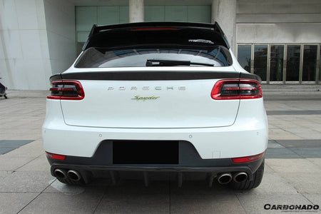 2014-2019 Porsche Macan BS Style Carbon Fiber Roof Spoiler - Carbonado