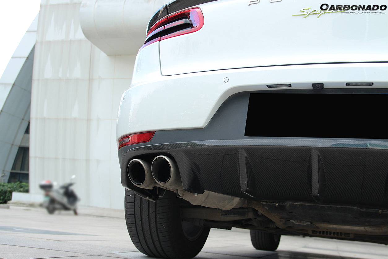 2014-2019 Porsche Macan BS Style Carbon Fiber Rear Diffuser - Carbonado Aero