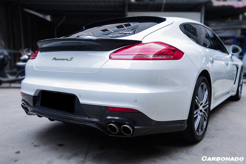 2013-2016 Porsche Panamera 970.2 GMT Style Carbon Fiber Rear Diffuser - Carbonado