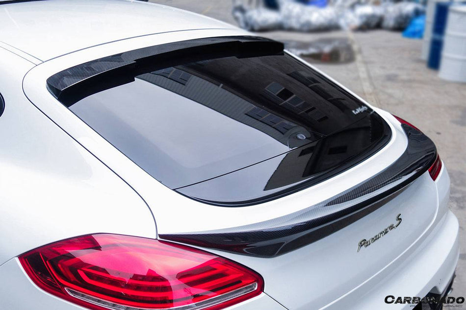 2013-2016 Porsche Panamera 970.2 TAS Style Carbon Fiber Trunk Spoiler - Carbonado