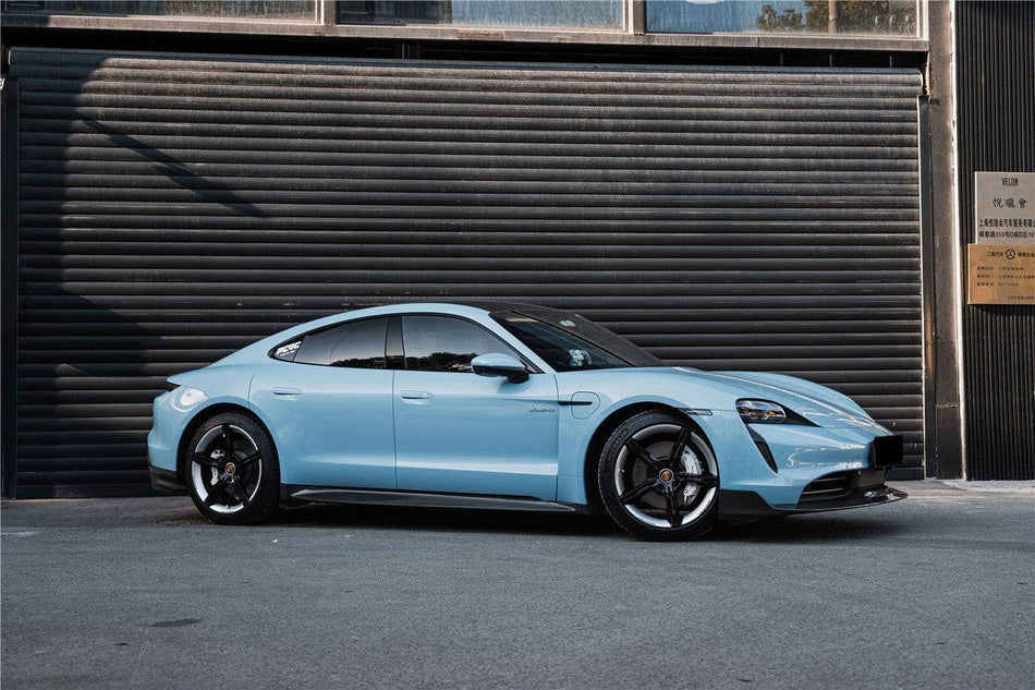 2019-2023 Porsche Taycan 4 & 4S & GTS & TURBO OD Style DRY Carbon Fiber Side Skirts - Carbonado